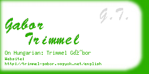 gabor trimmel business card